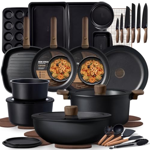 47pcs Pots and Pans Set Non Stick (47 Piece)