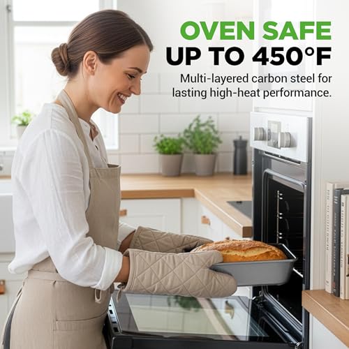 8 Piece Nonstick Stackable Bakeware Set (Gray)