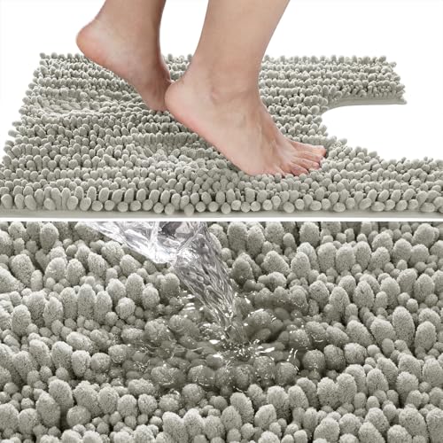 Toilet Rug U Shaped Washable 24x20 Inch