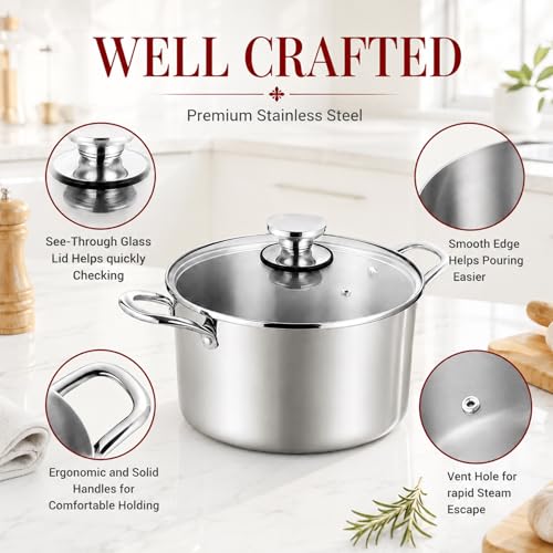 6 Quart Stock Pot (6 Quarts)