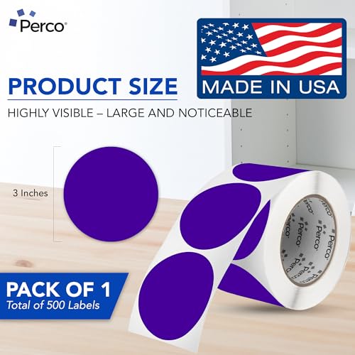 Purple Round Circle Dot Sticker 3 (Purple / 3 Inch)