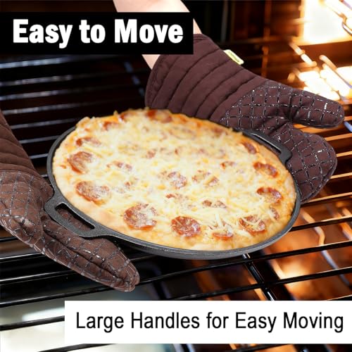 13.8 Inch Cast Iron Pizza Pan (Black)