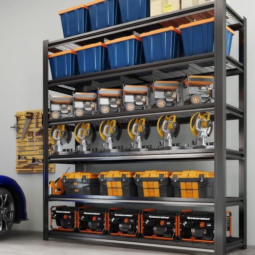 6 Tier Heavy Duty Garage Shelving (6T 62" W x 24" D x 84" H)