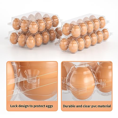 100 Pack Egg Cartons Cheap Bulk 12 Count Plastic Egg Containers 3x4 Grids (100Pack-3x4 Grids)