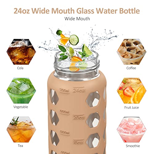 24oz Glass Water Bottle (Amber / 24 Ounces)