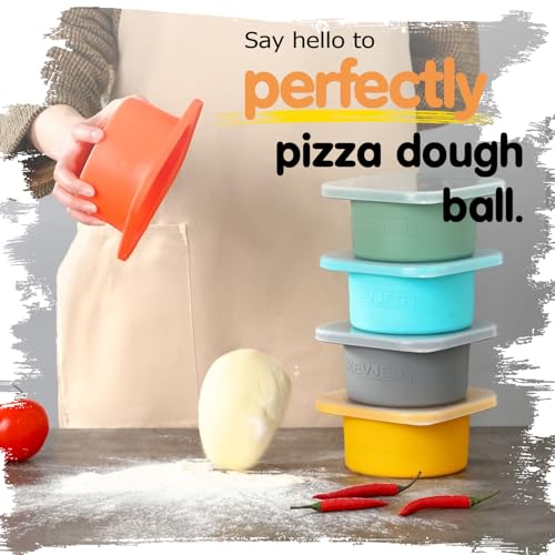 Stackable Silicone Artisan Pizza Dough Proofing Proving Boxes with Air (Space Grey)