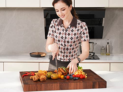 Extra Large Walnut Wood End Grain Cutting Board 24x18x2" Cut Block (End Grain / 24"L x 18"W)
