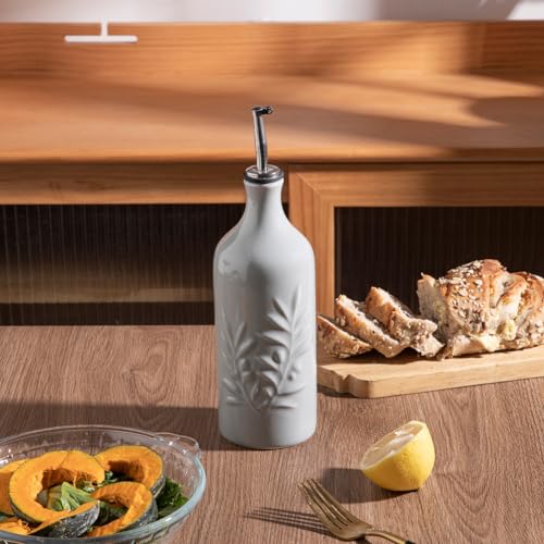 Sweejar Ceramic Oil Dispenser Bottle (Gray / 20 oz, Set of 1)