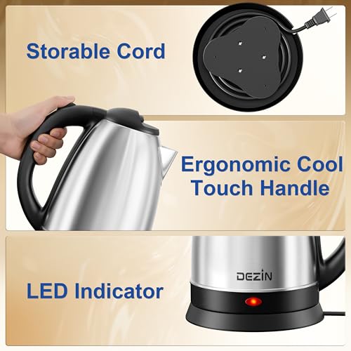 2L Electric Kettle (Black Silver)