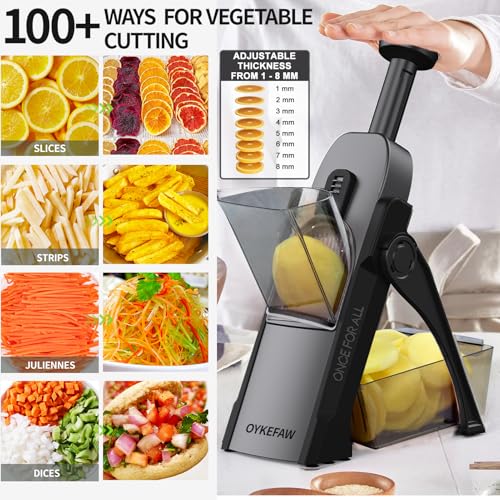 Safe Mandoline Slicer for Kitchen (Black)