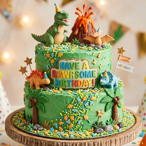 Dinosaur Sprinkles for Baking (Blue, green, orange)