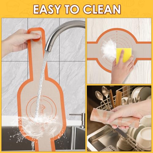 2 Pcs Silicone Bread Sling for Dutch Oven (2pcs Orange Round and Oval)