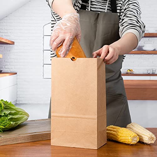 Bag Tek 12 LB Disposable Lunch Bags 100 Sturdy Take (12 lb / Kraft)
