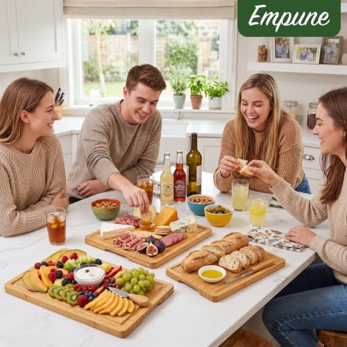 Bamboo Cutting Boards for Kitchen (Natural Bamboo)