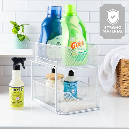 Pull Out Under Sink Organizer (2 Pack / White)