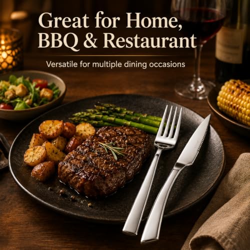 12 Piece Steak Knife and Fork Set for 6 (4.5")