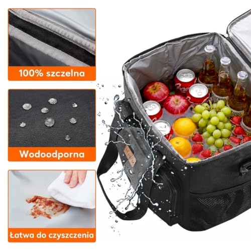Insulated Lunch Box for Men (Black / Mega (33L))