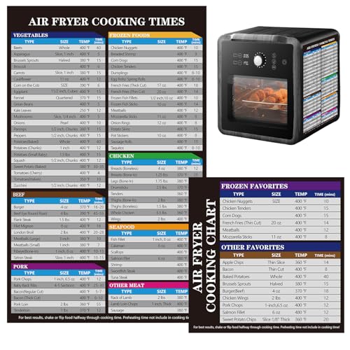 Air Fryer Magnetic Cheat Sheet Cooking Times Chart (Cooking Times Chart)