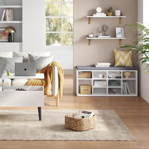 Long Wall Shelves (White and Gold / 31.5 Inch)