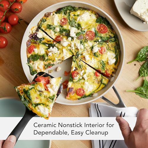 Hard Anodized Ceramic Nonstick Cookware Frying Pan (Porcelain White / 10 Inch)