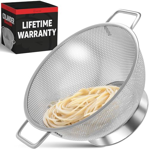PriorityChef Premium Stainless Steel Colander for Kitchen (3 Qrt)