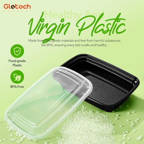 Glotoch Meal Prep Containers with Lids (34oz)