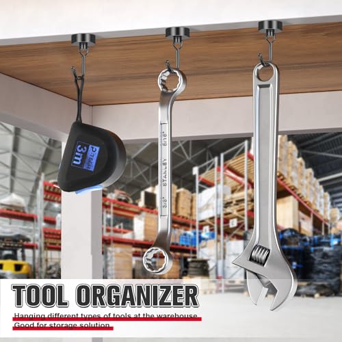 60 LB+ Magnetic Hooks (Black / 0.98in)