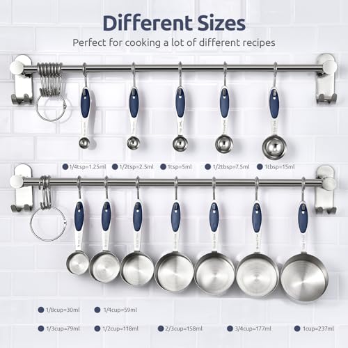 Measuring Cups Spoons Set (Navy Blue)