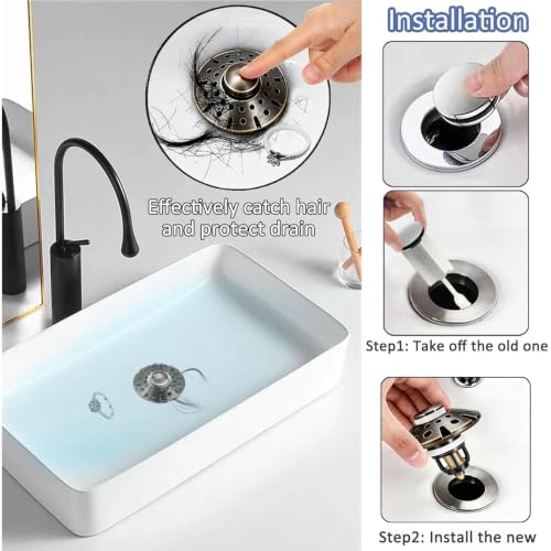 Bathroom Sink Drain Strainer (Oil Rubbed Bronze)