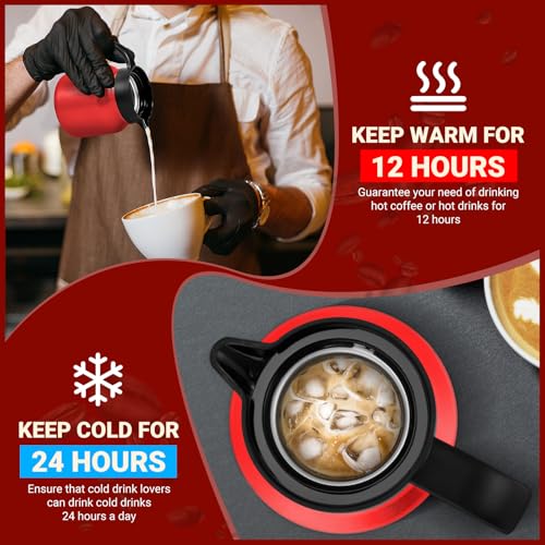 Small Insulated Coffee Carafe (Red / 27 Ounces)