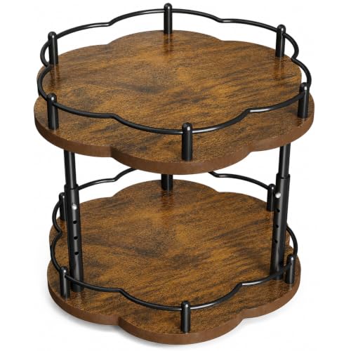 2 Tier Lazy Susan Spice Rack Organizer for Cabinet