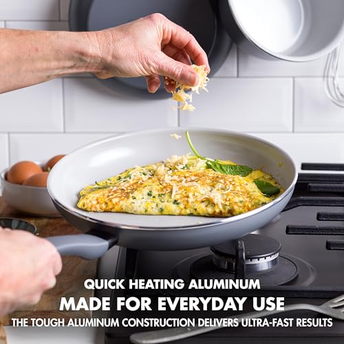 Dover 8" and 10" Frying Pan Skillet Set (8" and 10" Frying Pan Set / Gray)