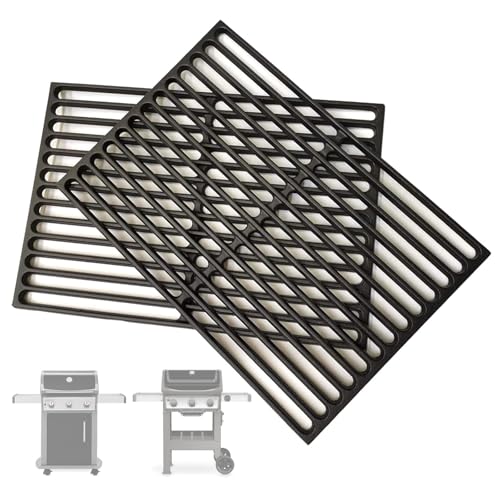 7526 7527 17.5" Grill Grates Replacement for Weber Spirit II 300 Series (17 1/2" x 11 7/8"CI)