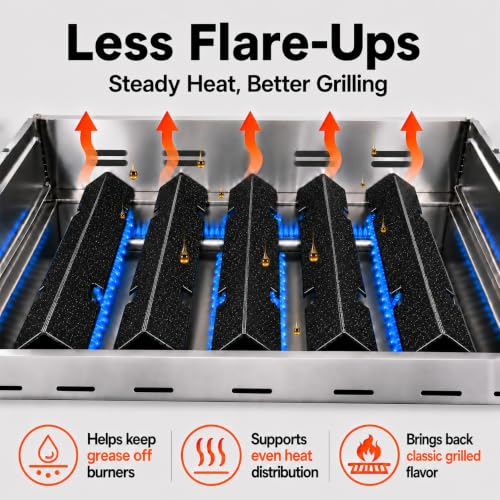 Flavorizer Bars for Weber Spirit 300 & GS4 II 300 Grill Parts (15.3"×2.6"×2.5" - 67046 Spirit 300)