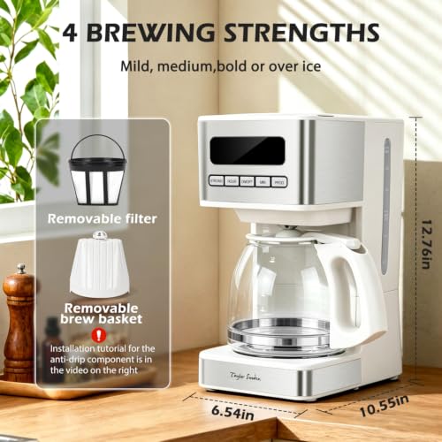 Programmable Coffee Makers 12 Cup (White)