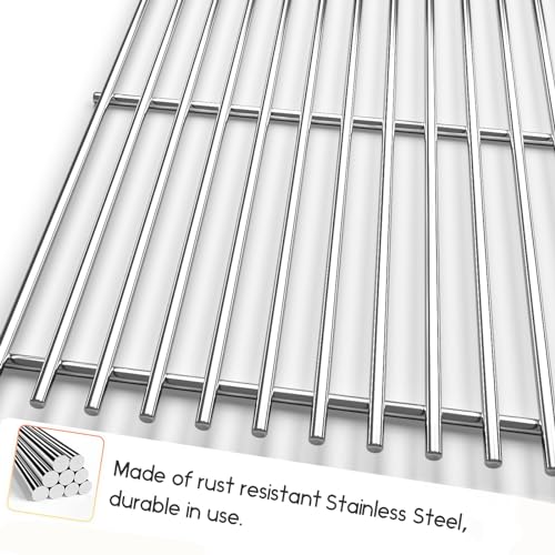 19.5" x 25.8'' Stainless Steel Cooking Grill Grates for Weber (19.5''D x 25.5''W)