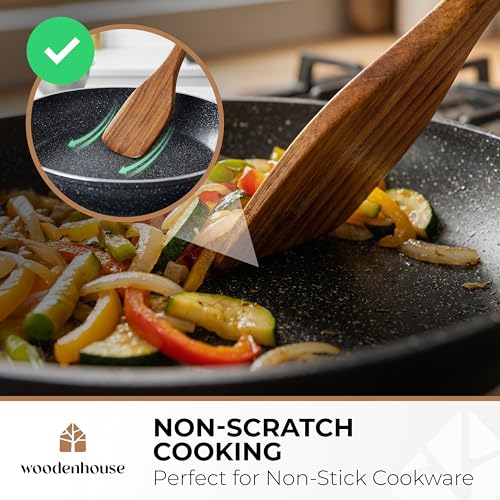Wooden Spoons for Cooking 13 Pcs (13 Piece Set)