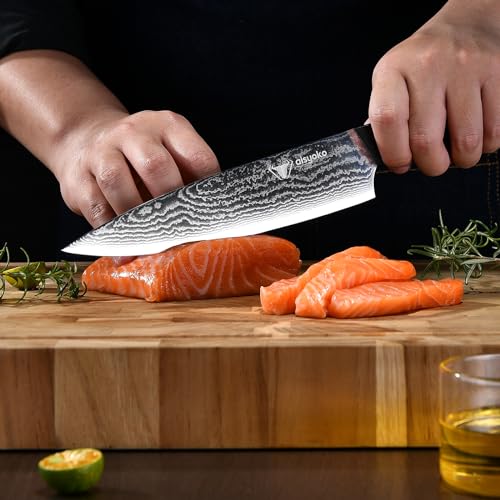 Professional Chef Knife 8 "Damascus Kitchen Knife 8C High carbon stainless steel Super sharp (8" Chef Knife)