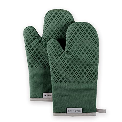 Asteroid Oven Mitt Set (7"x12.5" / Dark Green)