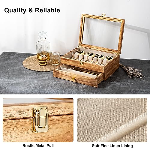 Silverware Box (2 Layer Carbonized Black)