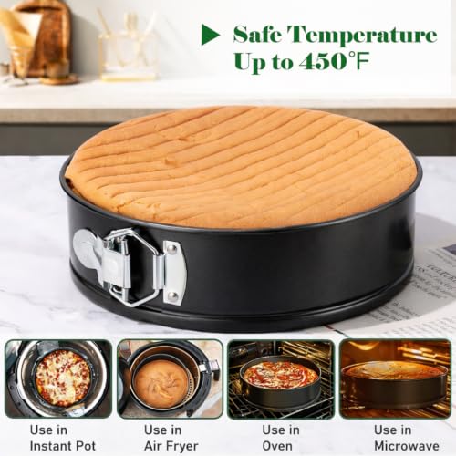 10 Inch Springform Pan with 50 Pcs Parchment Paper Cheesecake Baking Mold