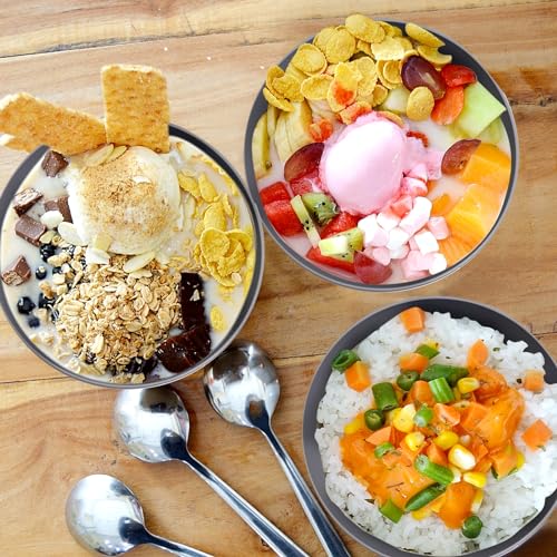 EI 8pcs Wheat Straw Bowls (Dark Grey Wheat Straw Bowls)