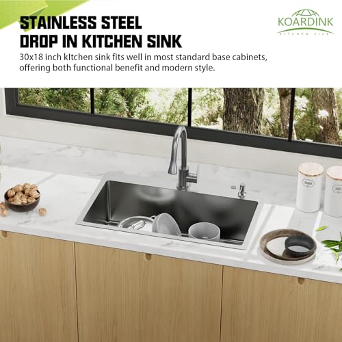 30x18 In Drop Inch Kitchen Sink (30x18 Stainless)