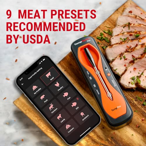 TempSpike 600ft Wireless Meat Thermometer with Upgraded Meat Probe