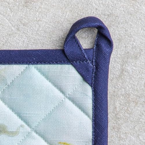 Pot Holders 100% Cotton Potholders (046 - Lazy Summer Days / 8" x 8" (Pot Holder Pack of 1))