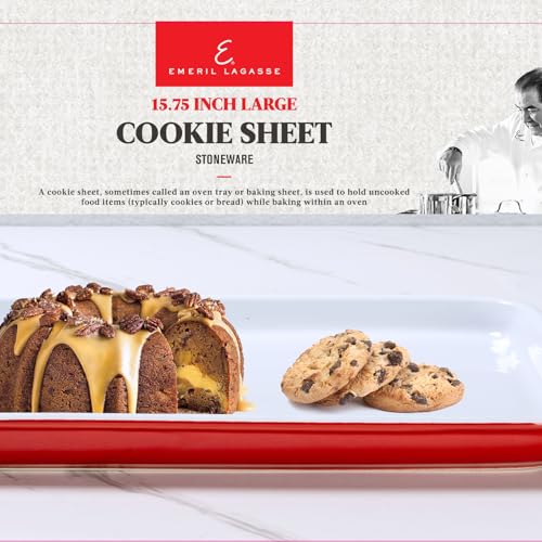 Lagasse 15.75 IN Large Baking Sheet (Red)