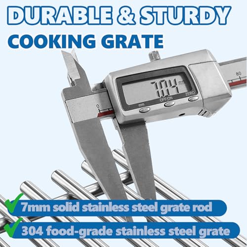 Stainless Steel Grill Grates for Weber Genesis II 600 Series Grill Parts (18.75" x 39.75")