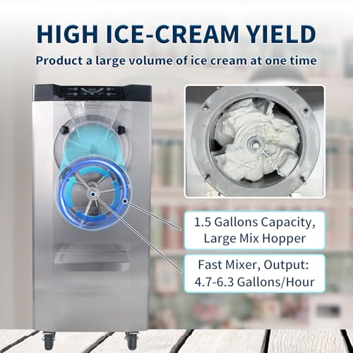 2000W Commercial Hard Ice Cream Machine (6.3Gph tall)