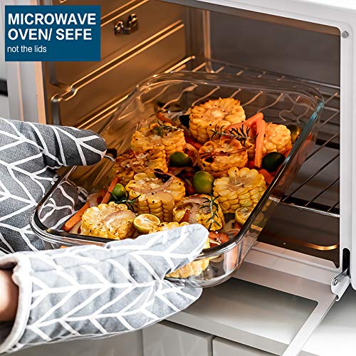 8 Piece Deep Glass Baking Dish with Lids