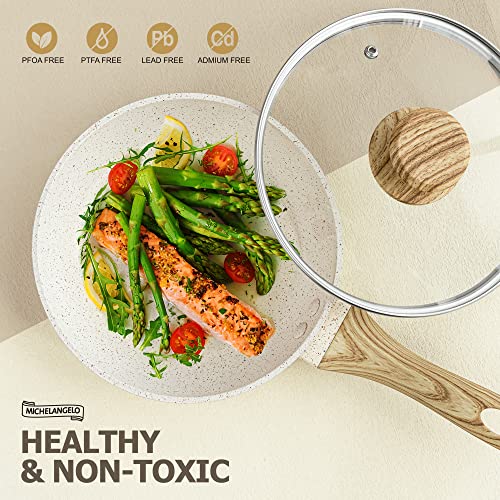 Frying Pans Nonstick (White Granite / 12 Inch)